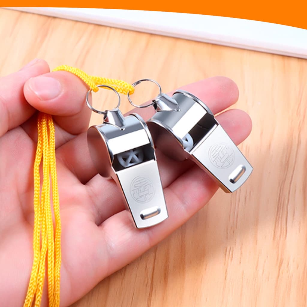 Kit 2X Apito De Metal Profissional Esportivo Futebol Educação Física Com Cordão  Nano Shop