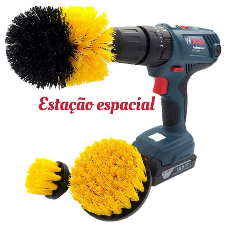 Kit 5 Escovas De Limpeza Pesada Para Parafusadeira Furadeira