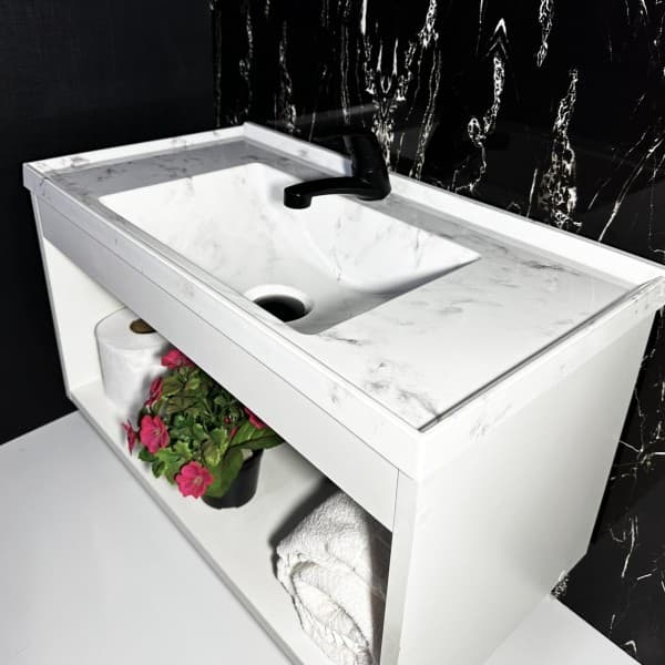 Gabinete Banheiro com Pia 60cm Lavatório/ Armário de Banheiro