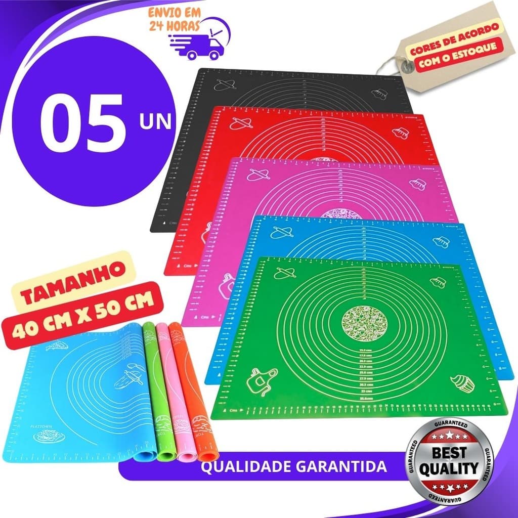 Jogo 5/4/3 un Tapete Culinário de Silicone Para Casa Cozinha Pão Doce Massas Antiaderente Tapete Para Assar