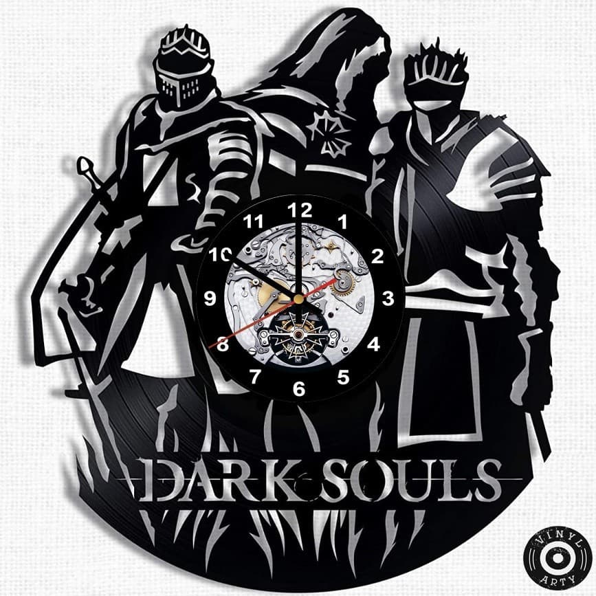 Relógio de Parede Relógio de parede Dark Souls Real cortado Relógios de parede Disco de Vinil Decora