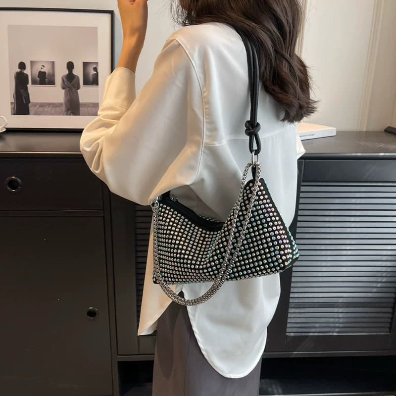 ASALOOG BOLSA BAGUETE STRASS BRILHO BALADA #627