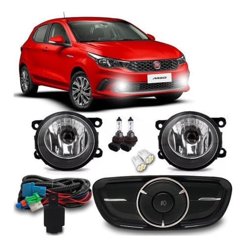 Kit Farol Milha Fiat Argo 2017 2018 2019 Bt Modelo Original