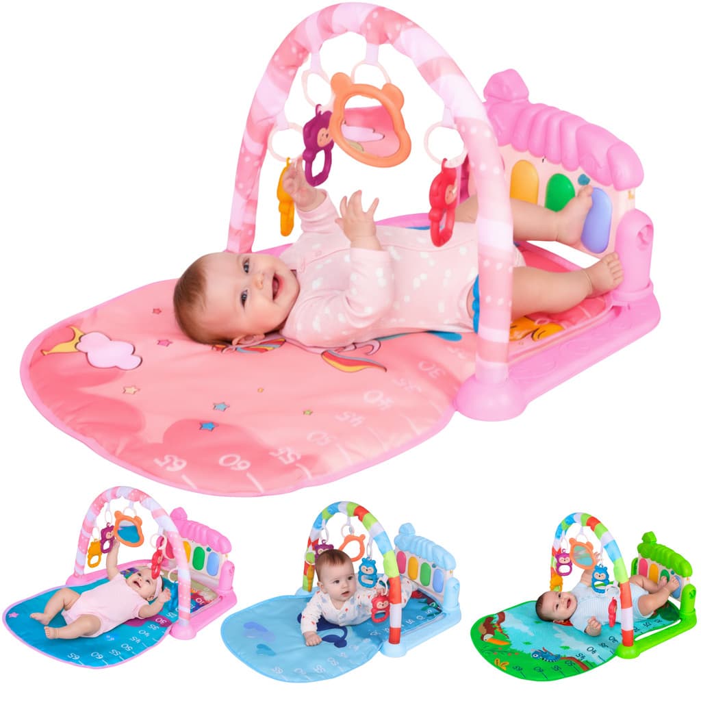 Tapete de Atividades Infantil Bebê Piano Musical com Som e Luzes - Castela