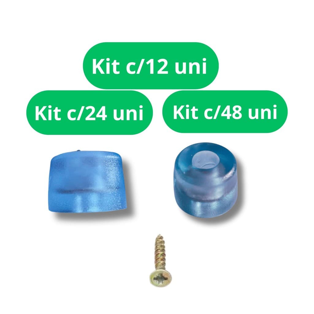 Sapata Pé de Silicone Antiderrapante c/ Arruela p/ Móveis 20mm e Parafusos