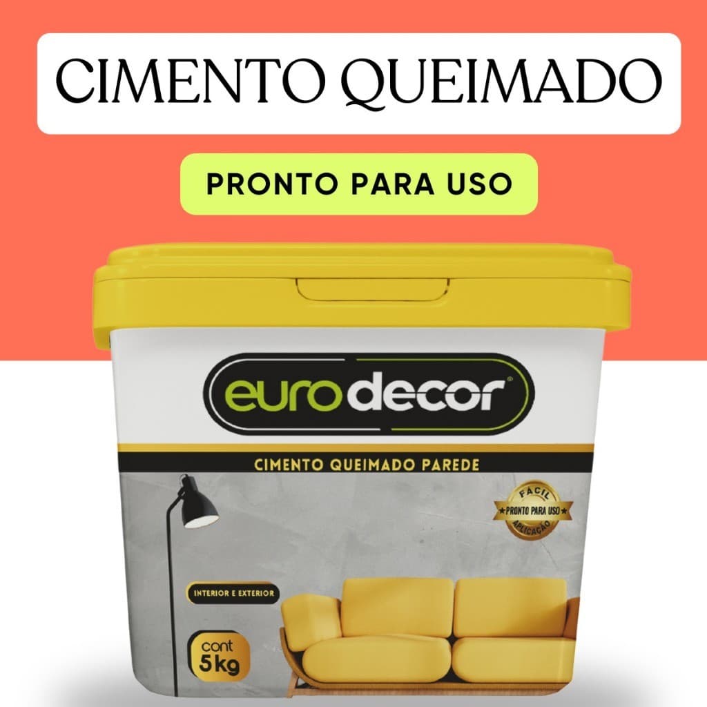 Cimento Queimado Pronto Eurodecor Cores- 5 Kg