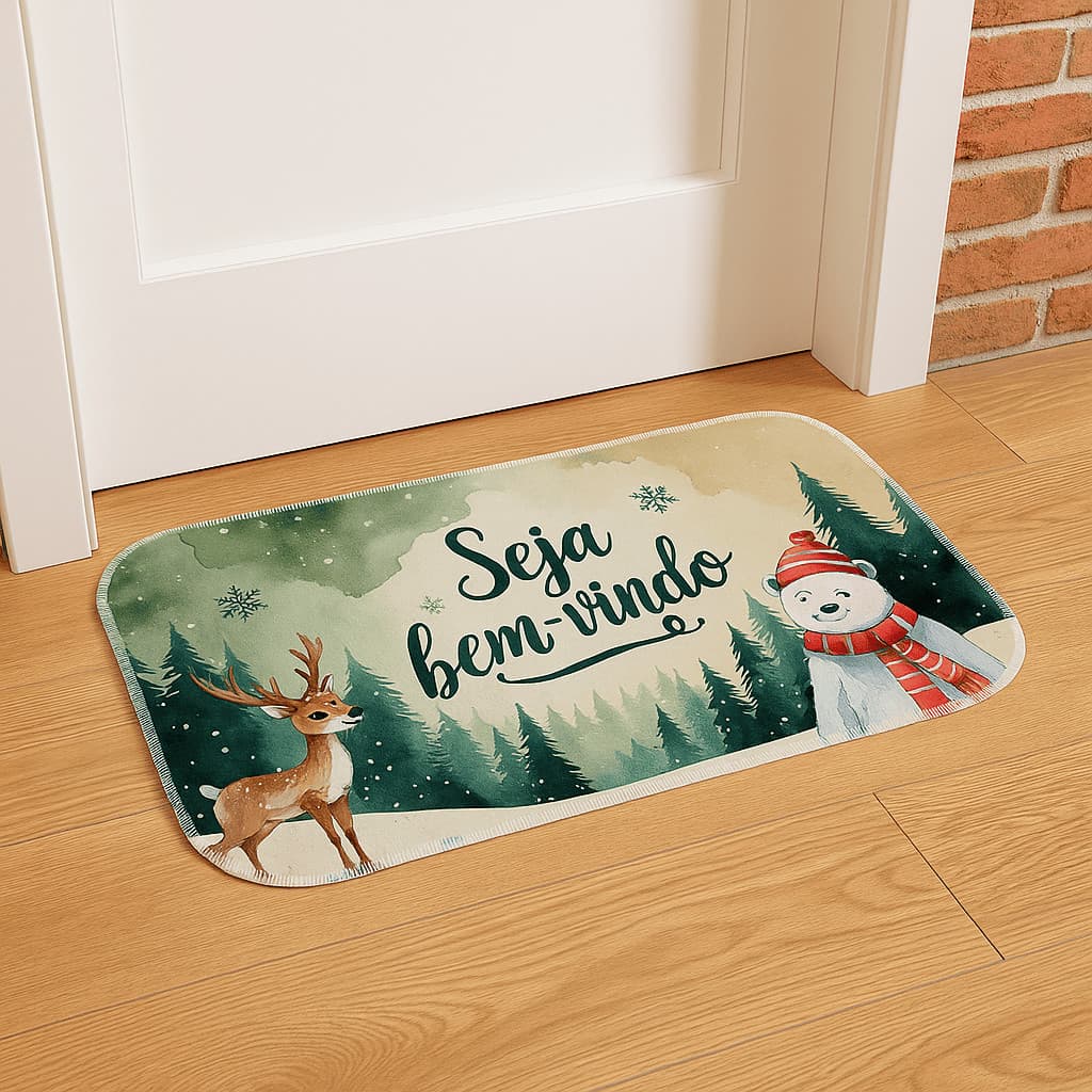 Tapete Decorativo de Natal – Porta de Entrada – Direto da Fábrica