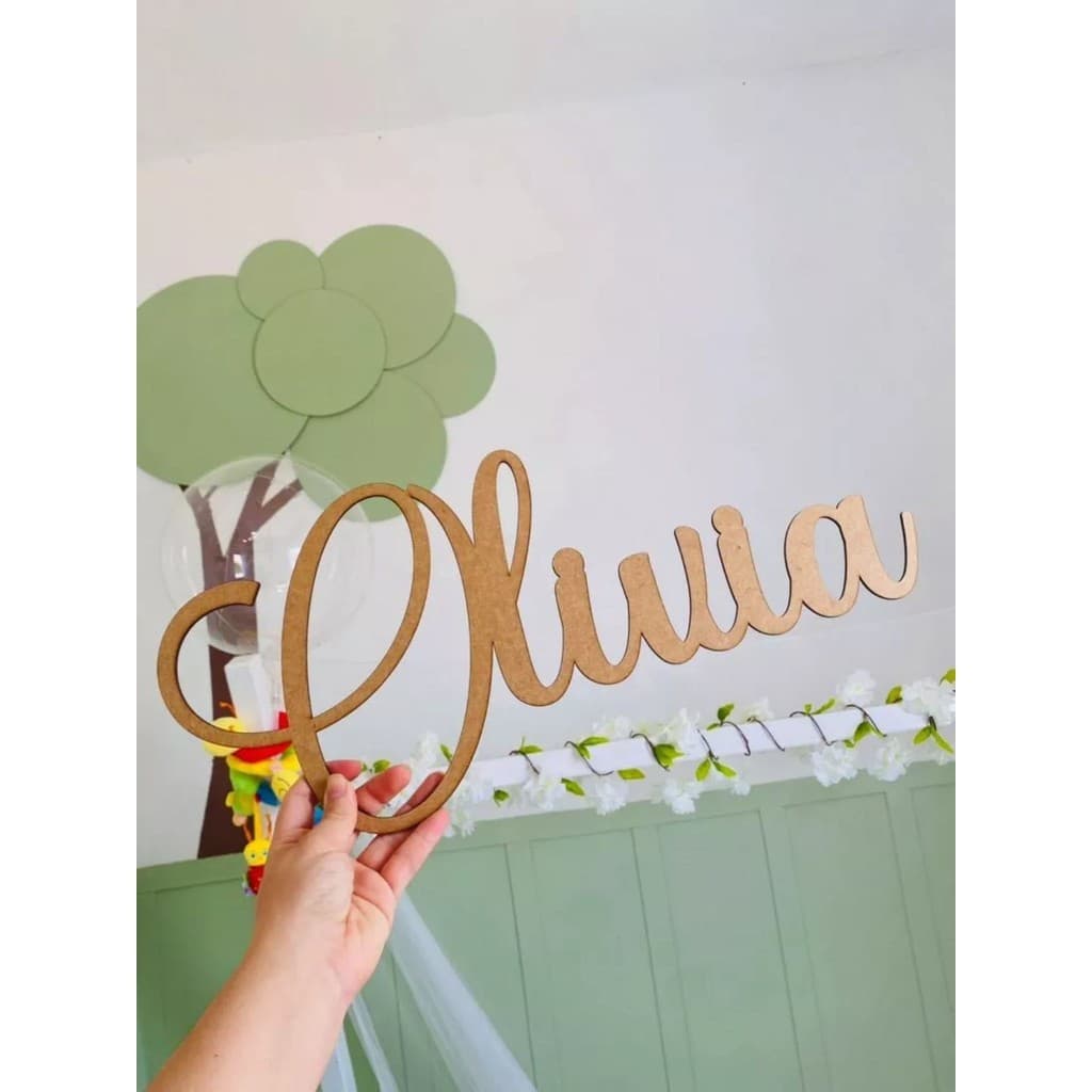 Nome Personalizado |  MDF 3mm  Cru |  Decoração