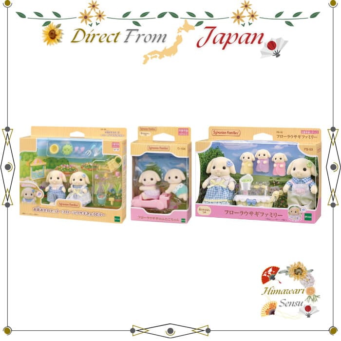 Coleção De Coelhos Florais Sylvanian Families-Conjuntos De Bonecas E Móveis Para Casas , Direto Do Japão