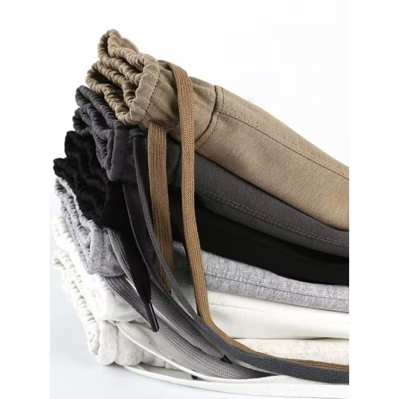 Shorts de algodão pesado masculino verão novo estilo calças cortadas esportes correndo solto tamanho grande 100kg calças