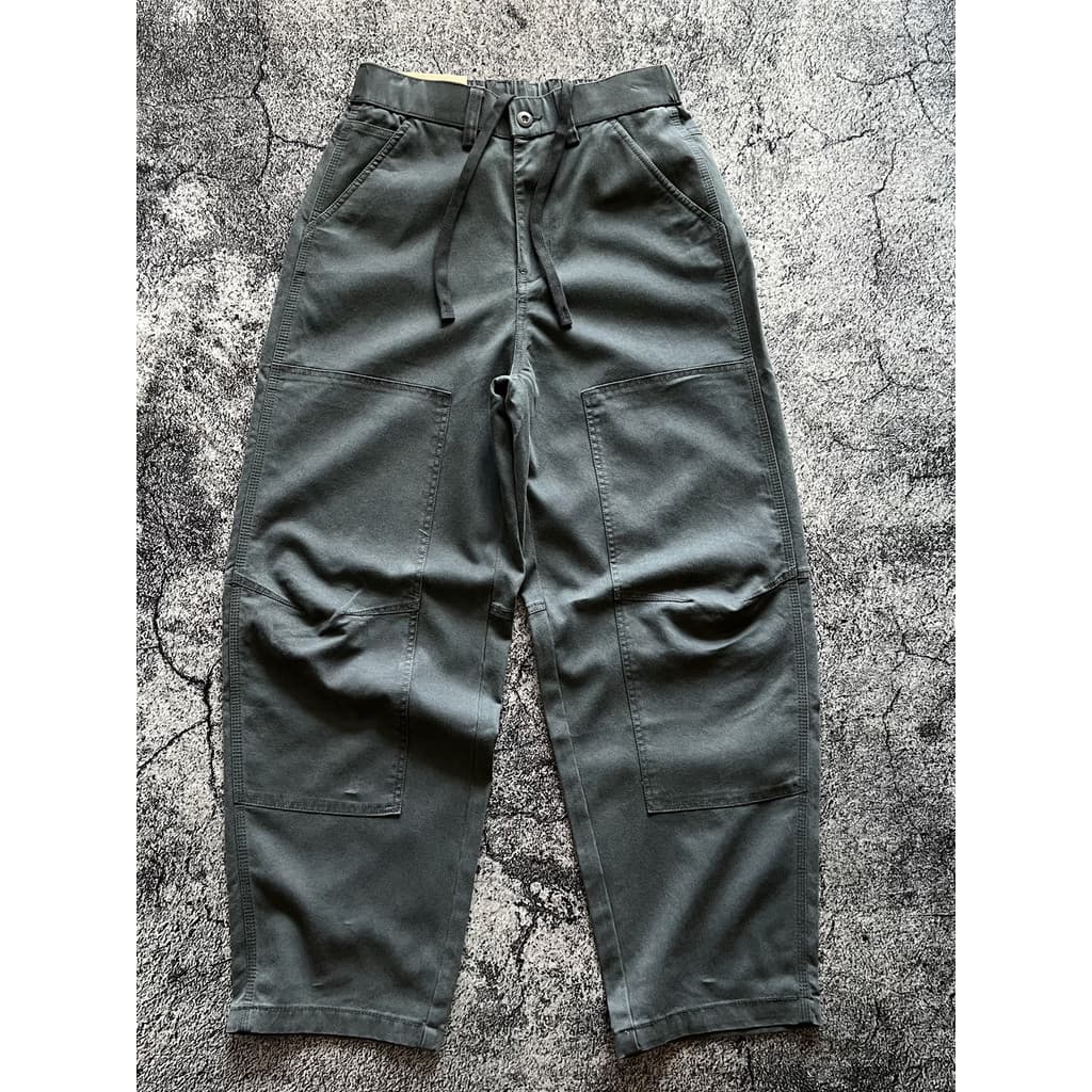 Estilo solto clássico Retro registro calças de madeira masculino cordão calças casuais soltas perna larga calças masculi