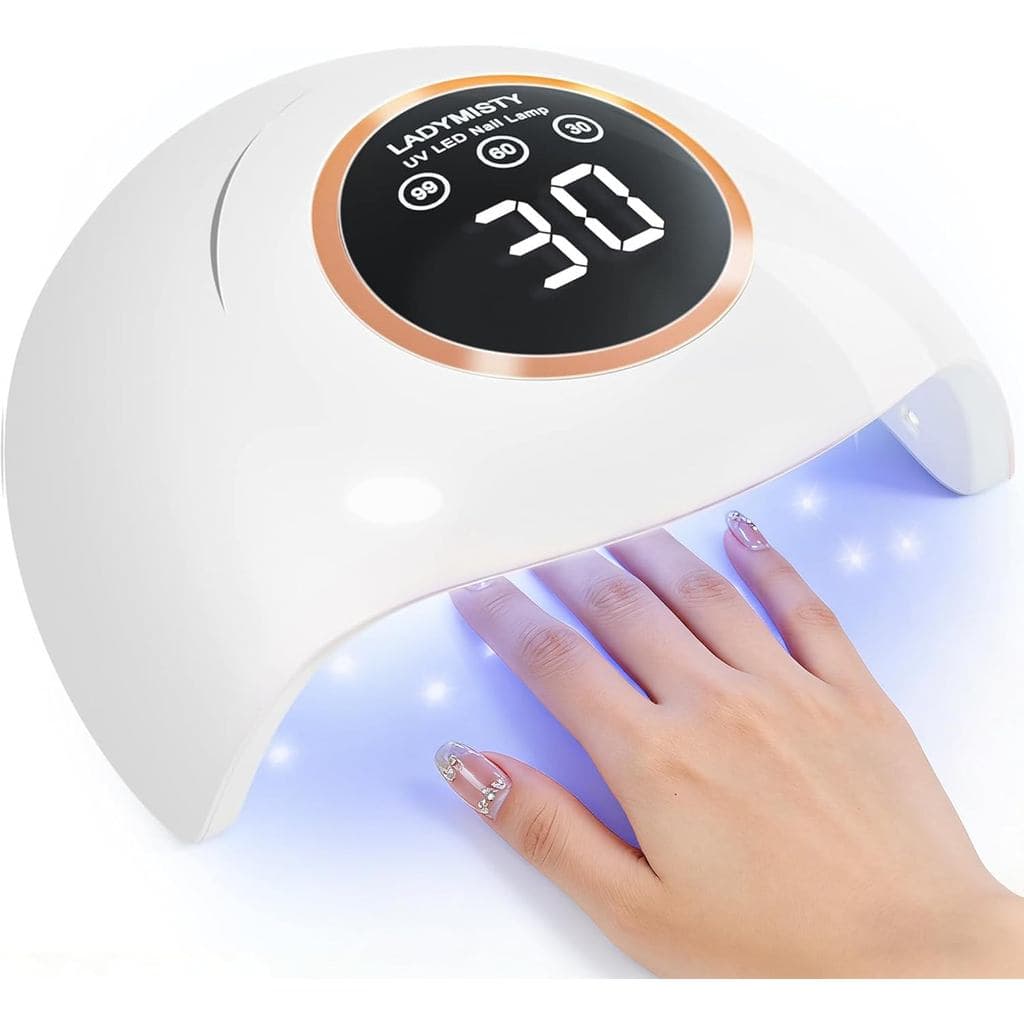 Lâmpada de Unhas UV LED LadyMisty 72W, Nova Atualização 2026, Luz UV para Unhas de Gel com 18 Lâmpadas, Secador de Unhas