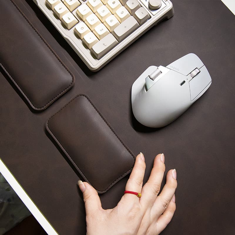 Su Yan Shang * Business Crazy Horse Padrão Mouse Pad Almofada de mesa Almofada de pulso Conjunto de descanso de teclado