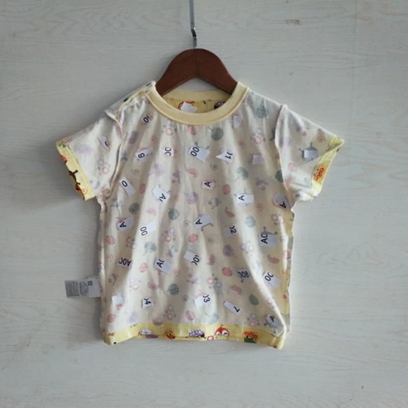 Comércio exterior Original bens de cauda japonesa roupas para casa do bebê verão meninos meninas puro algodão manga curt