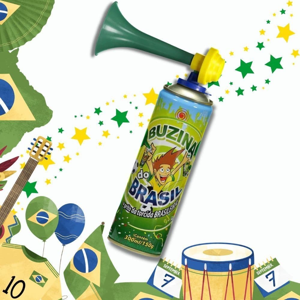 Kit Buzina Brasil 300ml / 150g – Som Alto e Potente! omg