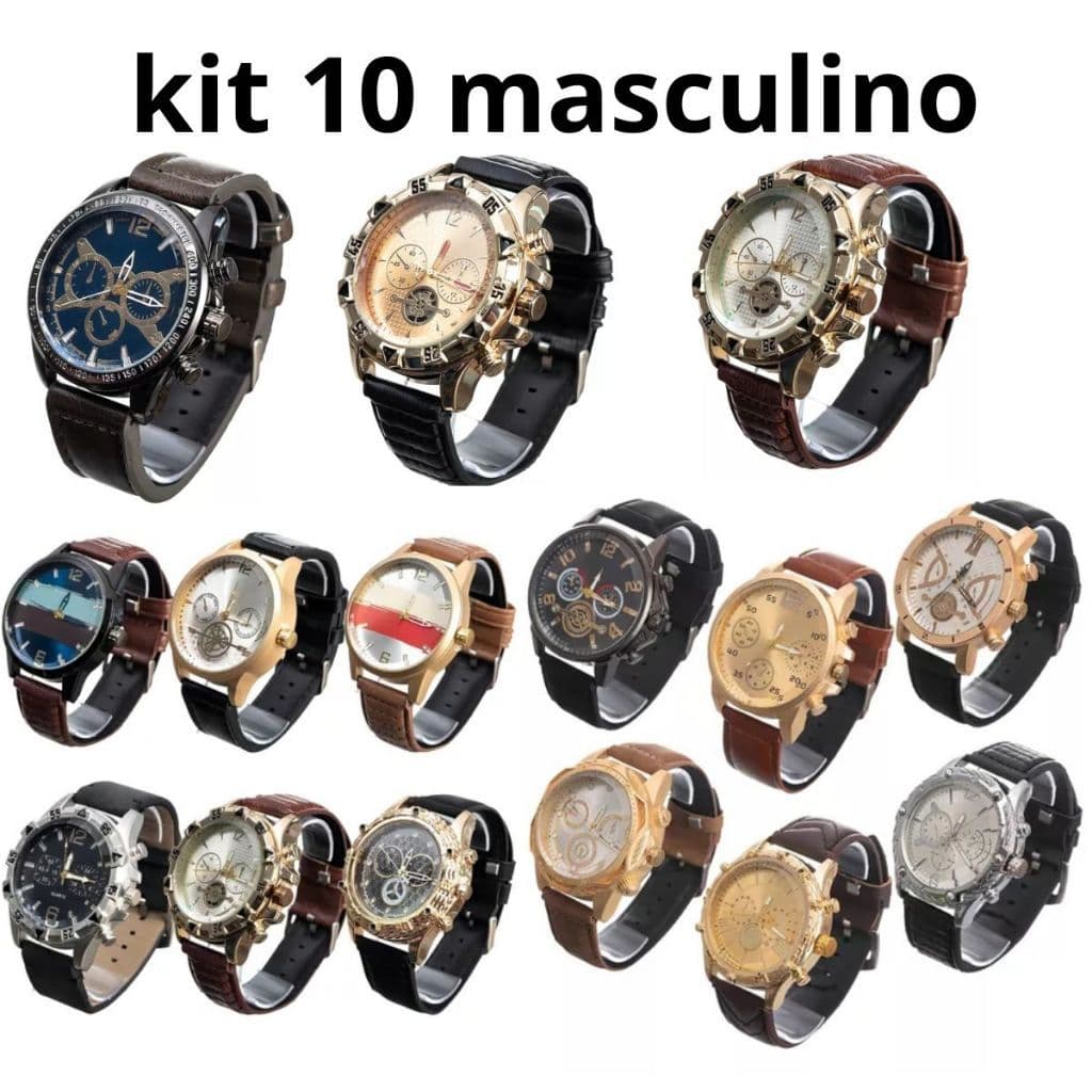 kit 10 relógio masculino Atacado