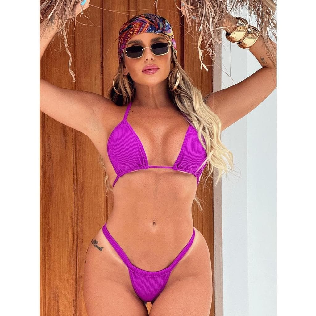 Bmodas Conjunto Biquíni Fita Bronze Marquinha Moda Praia