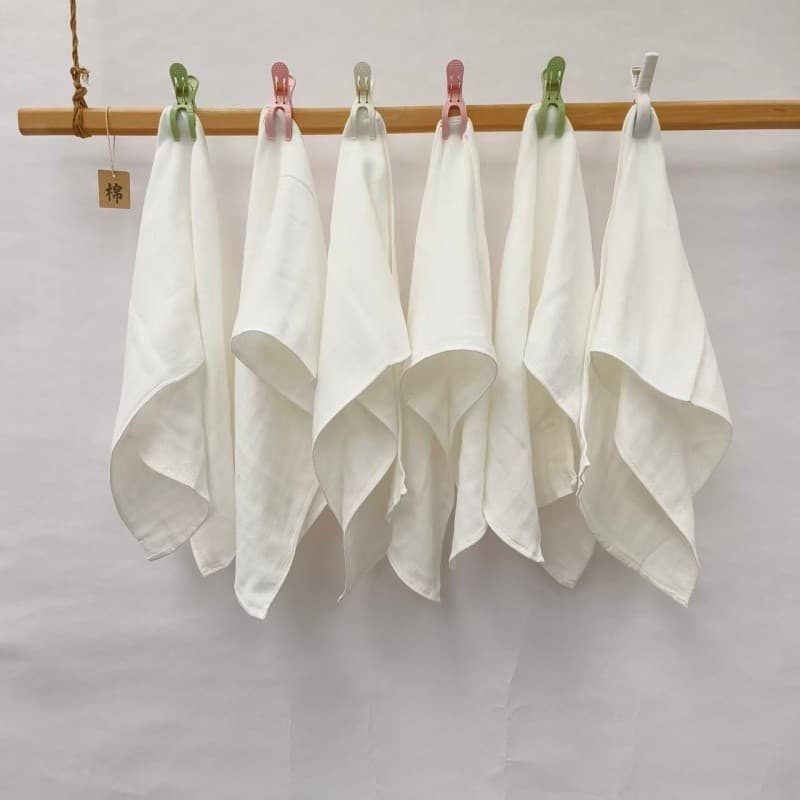 Multi-camada gaze algodão toalha branca fralda do bebê 100% algodão casa salão de beleza banho macio absorvente