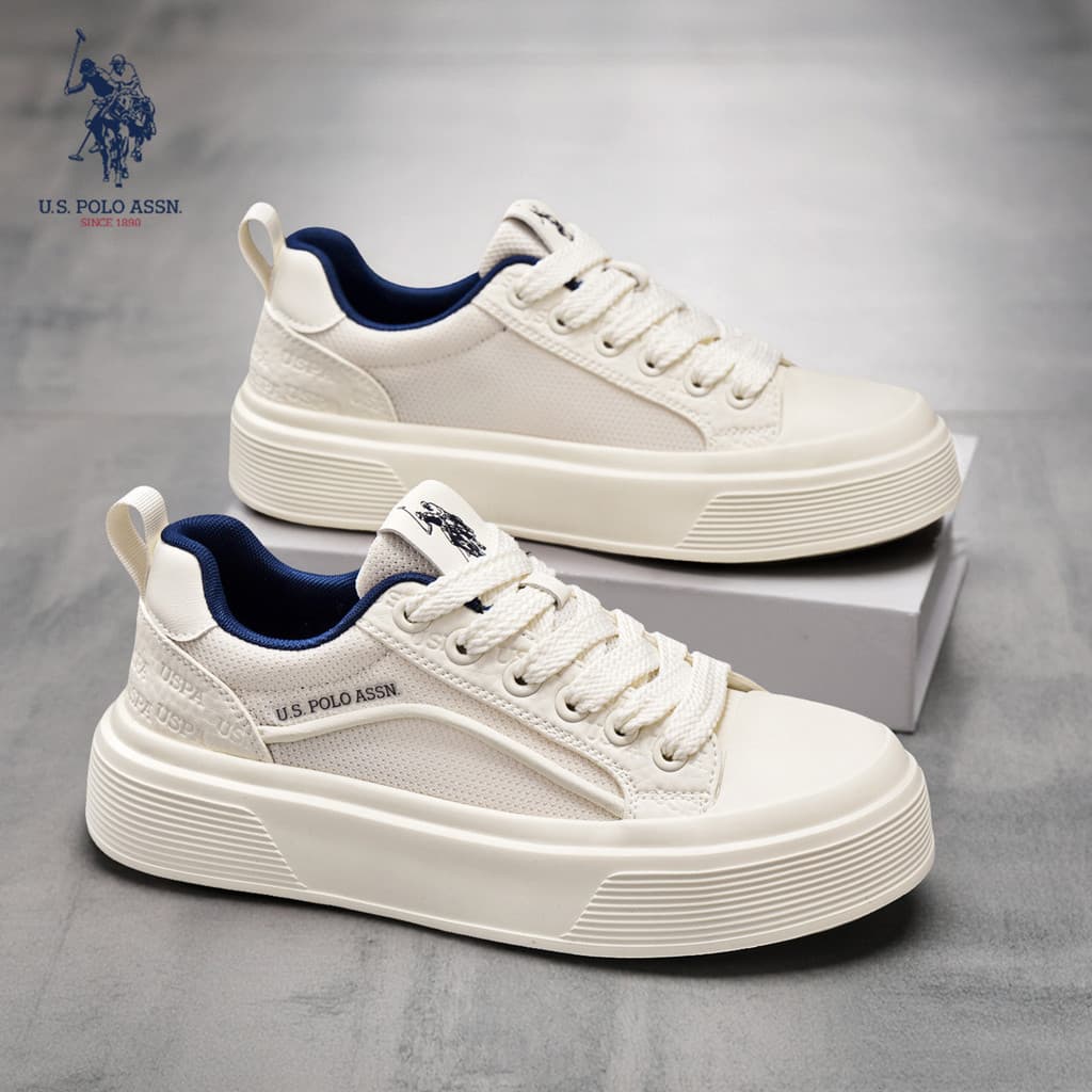 USPOLO.ASSN.Men Sapatos Brancos 2026 Verão Respirável Novo Estilo All-Match Tênis Casuais Esportivos de Venda Quente