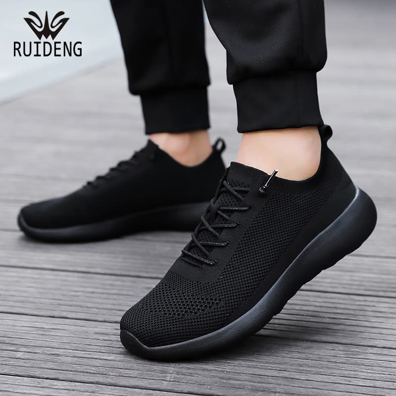 Ruiden leve respirável sapatos esportivos masculinos na moda tênis de corrida tamanho grande Anti-deslizamento estudante