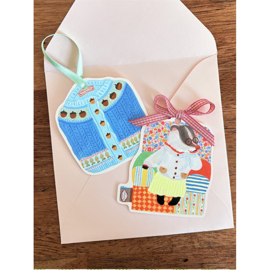 Coreia uma carta de ilustração fofa cartão postal cartão de bênção de aniversário pintado à mão etiqueta decorativa