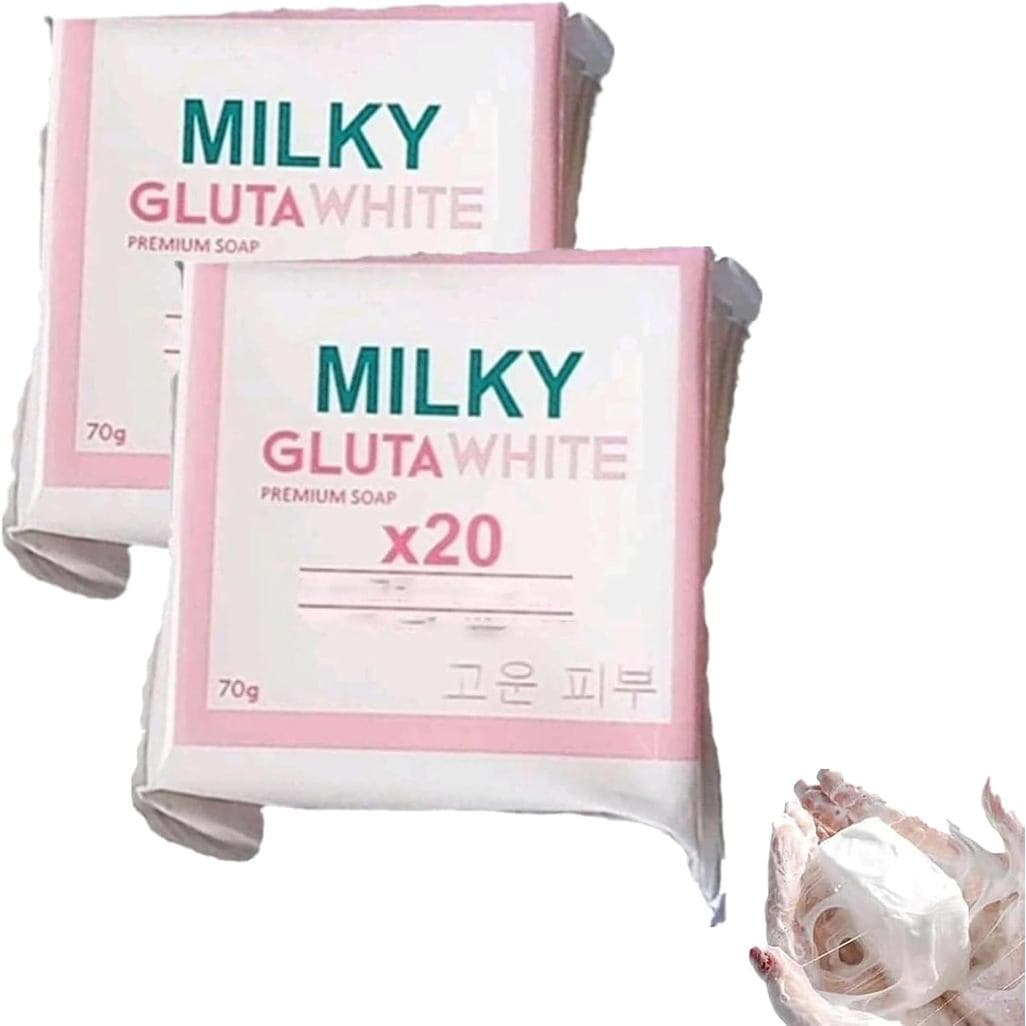 Sabonete Gluta, e Gluta White 20x, Sabonete, Sabonetes Clareadores de Pele, Limpeza Profunda, Esfoliação e Hidr
