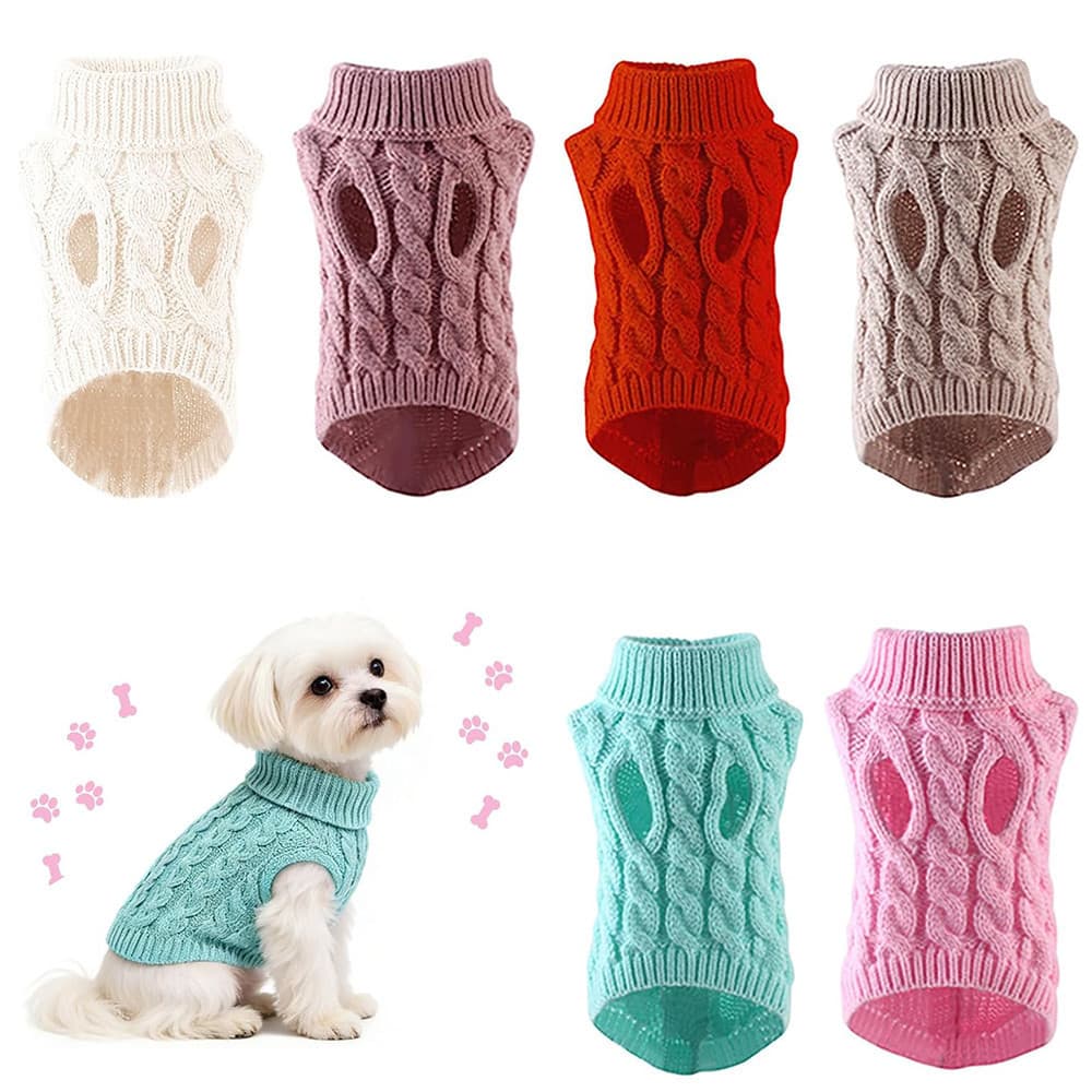 Roupa De Cachorro Suéter De Tricô Colete Para Cães Gatos Animal Camisola De Estimação Casaco