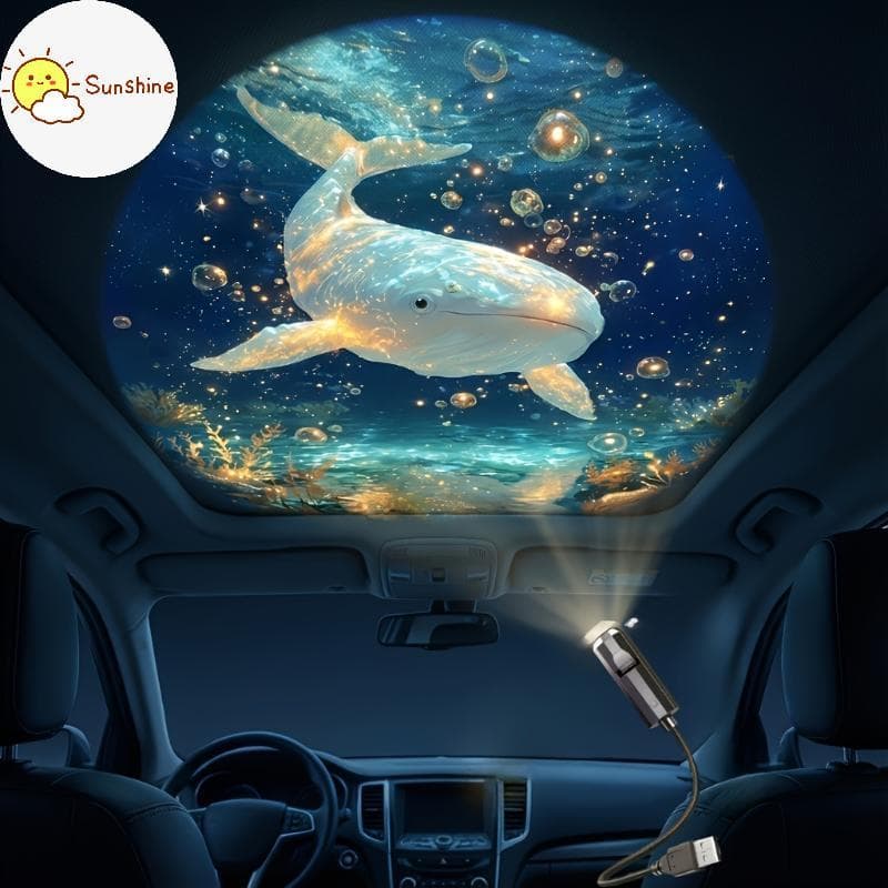 OMS LED Oceano Projetor Luz Alimentado Por USB 8 Pçs Painéis De Cena Da Vida Marinha Para Crianças Festa Decoração E Sal