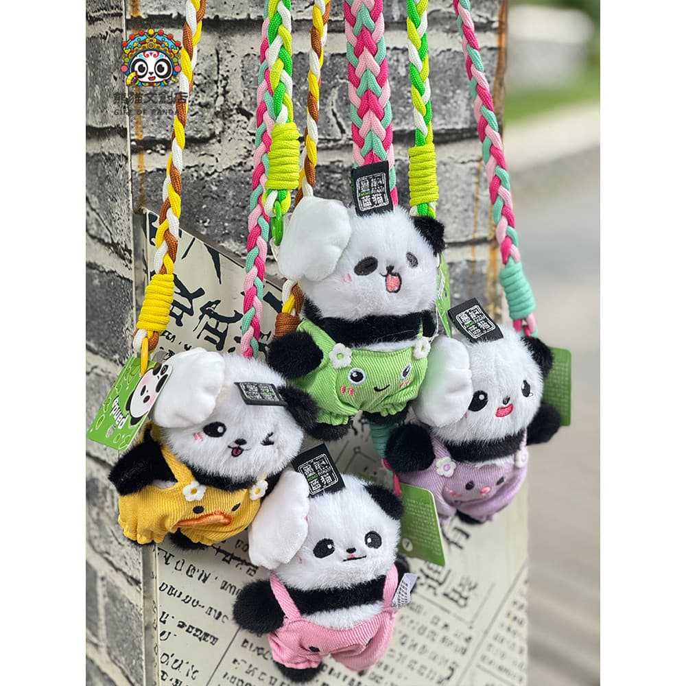 Chengdu Panda Cultural criativo clipe de telefone móvel série boneca de pelúcia pingente bonito dos desenhos animados me