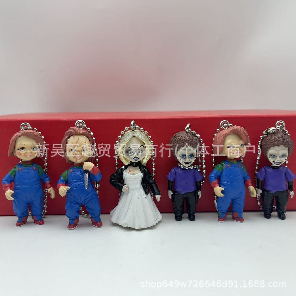 Novo produto: Boneca Fantasma Reencarnada, Noiva Fantasma, Chucky, brinquedo em cápsula da figura do Chucky, pingente.