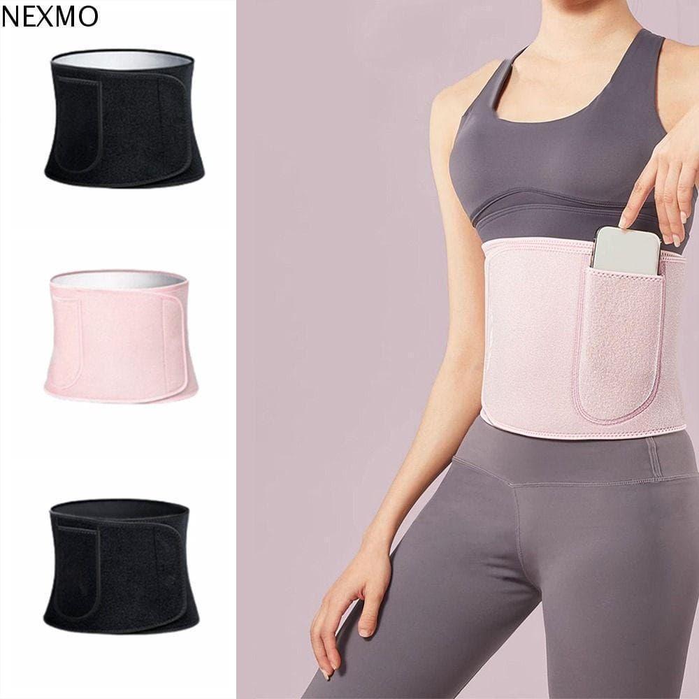 Cinto De Suporte De Cintura Esportivo NEXMO , Proteção Durável Ajustável , Faixa De Barriga Flexível Para Emagrecimento