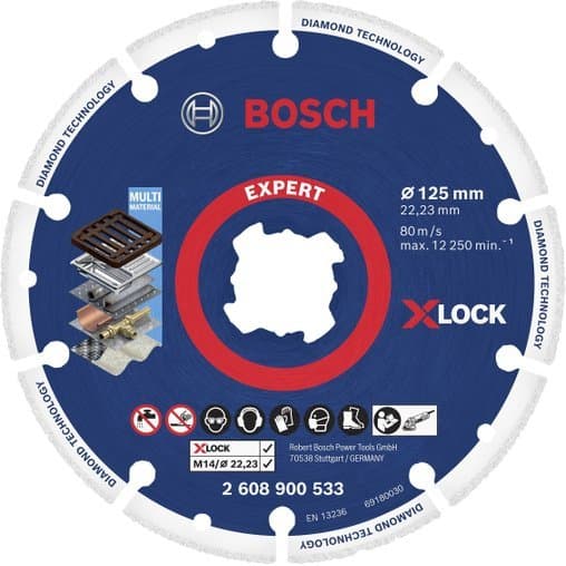 Disco de Corte Diamantado para Metal/Inox 5" X-Lock Bosch