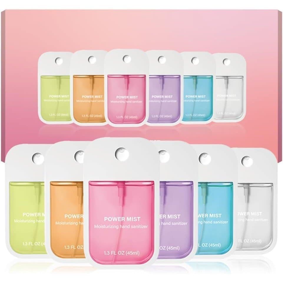 Conjunto de 6 Sprays Hidratantes para Mãos com Fragrância para Adultos, Spray Hidratante para Mãos Power Mist, 500+ Spra