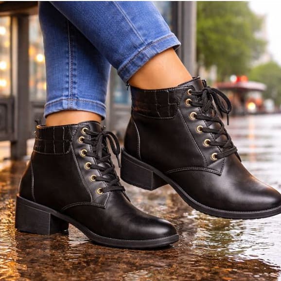 Bota Feminina ANA GIL Couro lançamento envio rapido