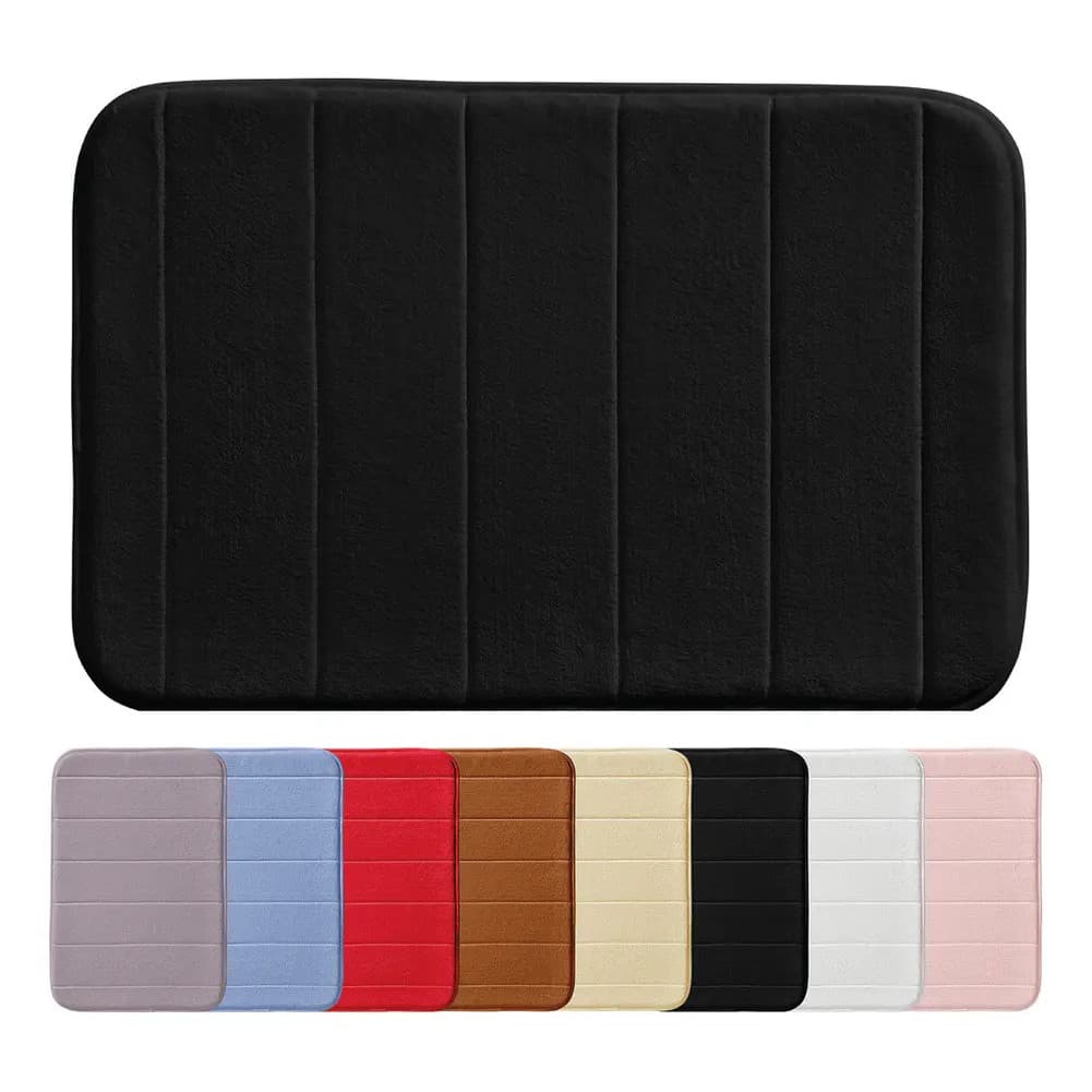 Tapete De Banheiro Antiderrapante Super Soft Macio 60x40cm Preto