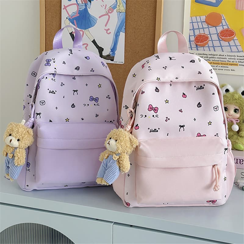 Crianças primavera turismo pesquisa pequena mochila meninas passeio viagem compras mochila estudantes da escola primária