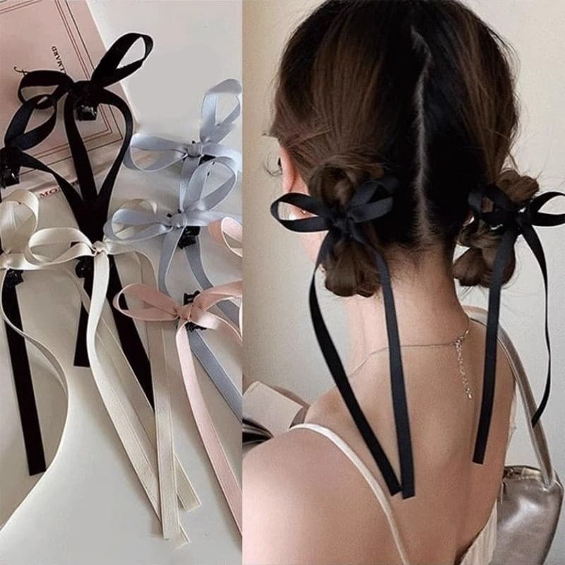 Arco Ballet mini grampo de cabelo Streamer rabo de cavalo cabeça traseira dopamina arco acessórios para o cabelo