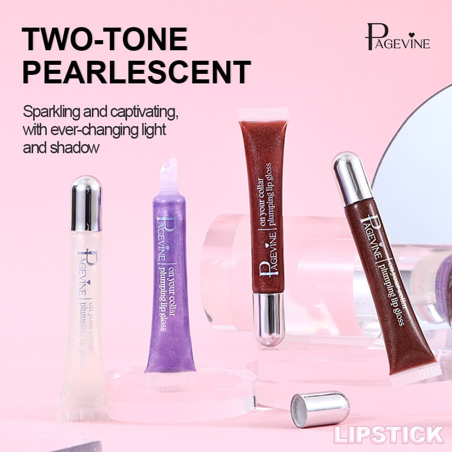 Cross-Border venda quente PÁGINA VINE Pearl Glossy Lip Gloss Hidratante Hidratante Lip Enhancement Batom ligeiramente pi