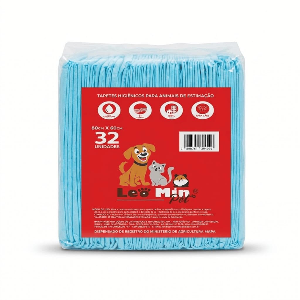 Tapete Higiênico Premium cães e gatos 80x60 Ultra Absorção Combate Mau Cheiro