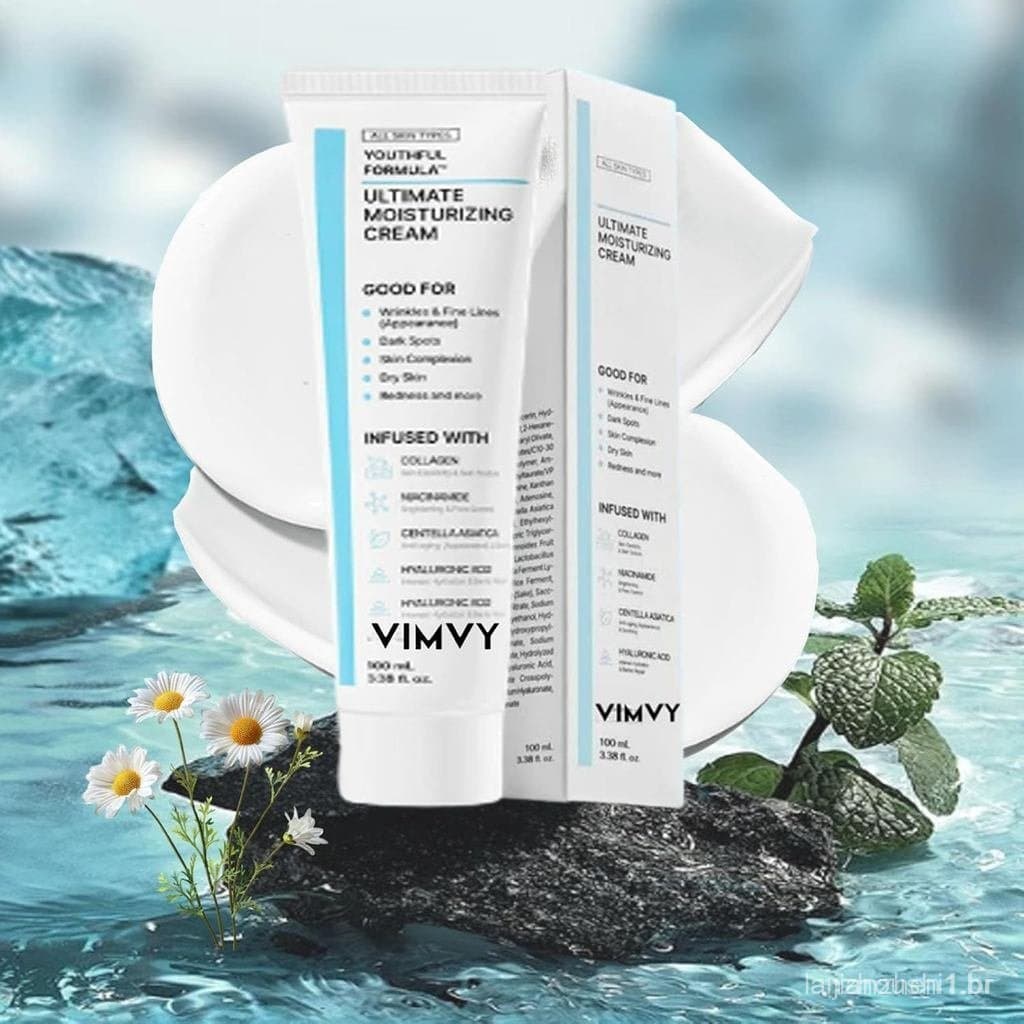 Creme Hidratante Reparador, Creme Rejuvenescedor, Creme Hidratante com Ácido Hialurônico, Adequado para Rugas, Linhas Fi