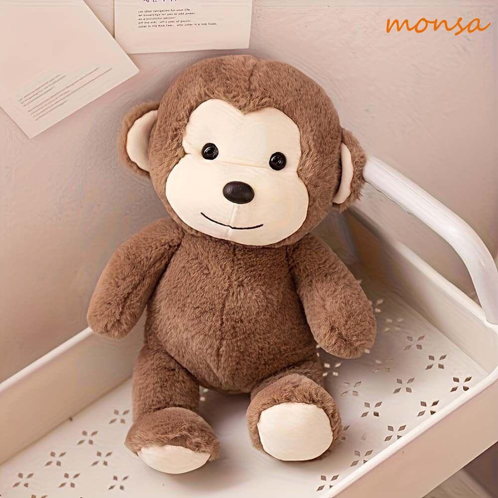 MONSA Brinquedo de Pelúcia de Macaco Realista, Brinquedo de Pelúcia de Animal Selvagem Super Macio, Desenho Animado Fofo