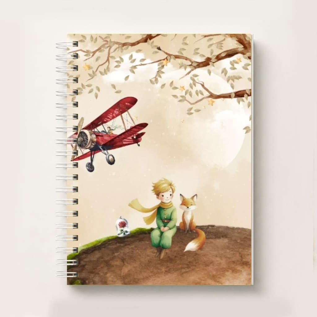Caderno A5 Espiral Capa Fofa Estilo Cartoon com Porta Documento Caderno Feminino Escolar Anotações