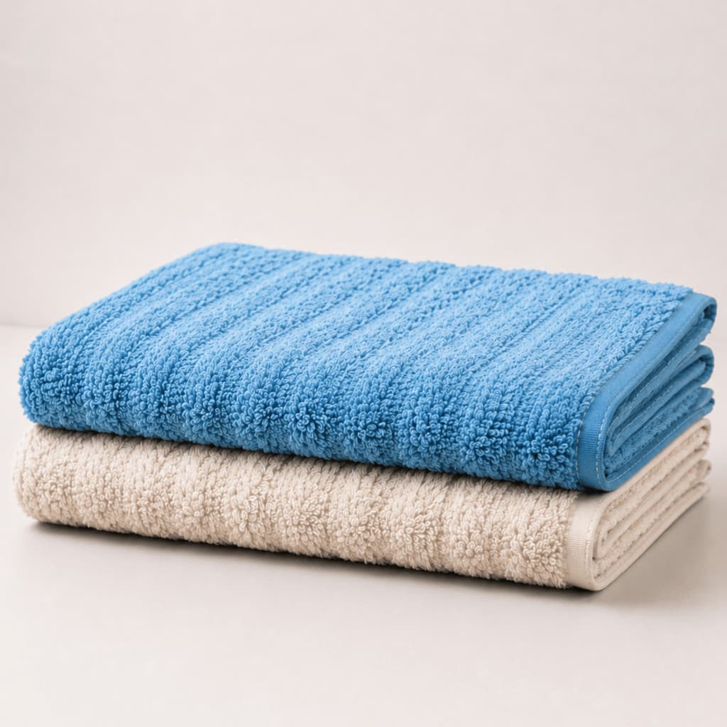Kit 2 Toalha De Rosto Canelada Luxo Macia Alta Absorção Penteado Algodão 35x74 Casa Salão Banheiro