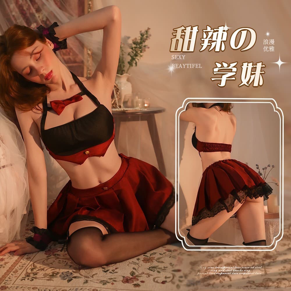 Novo produto roupa interior estudante jk uniforme sentido marinheiro uniforme tentação boate doce picante arco colete ka