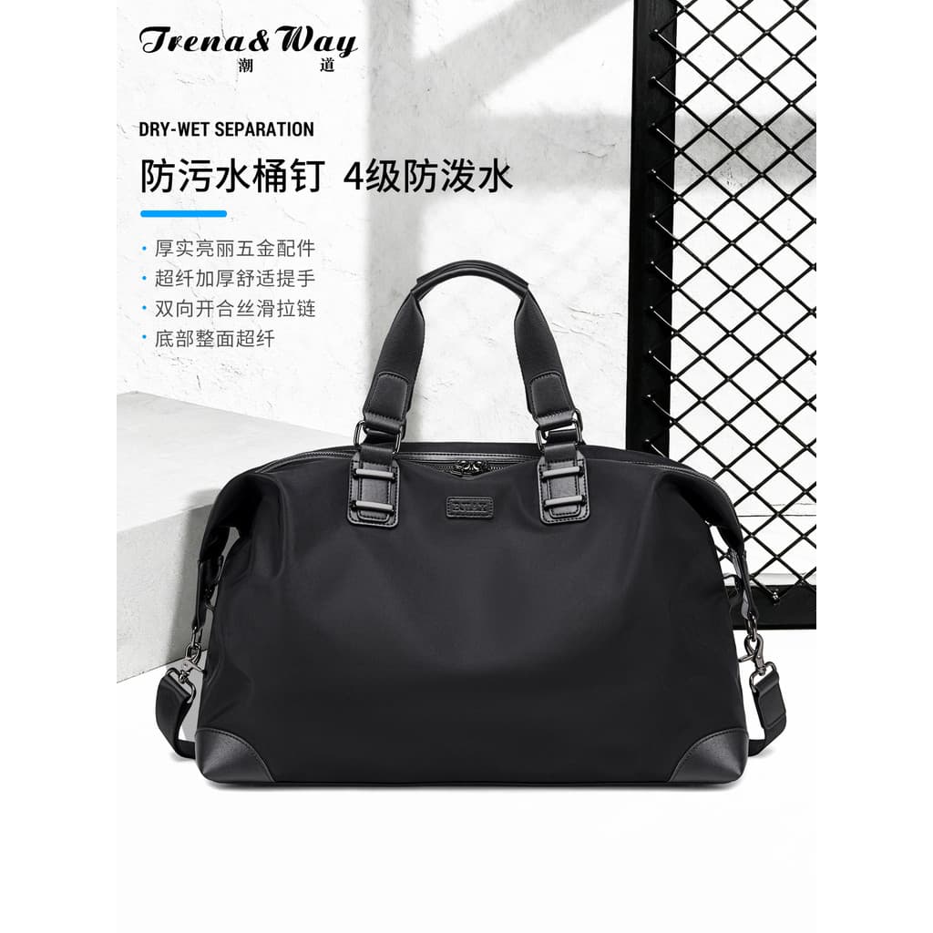 Bolsa de viagem masculina, bolsa de viagem de negócios, Oxford giratória, grande capacidade, portátil, curta distância,
