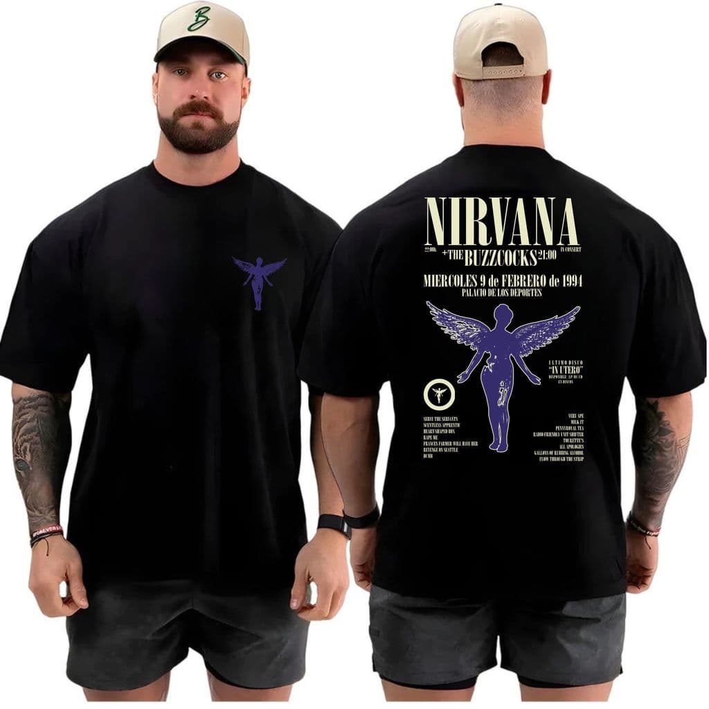 Camiseta masculina Oversized streetwer camisa algodão over Nirvana Streetwear 100% Algodão