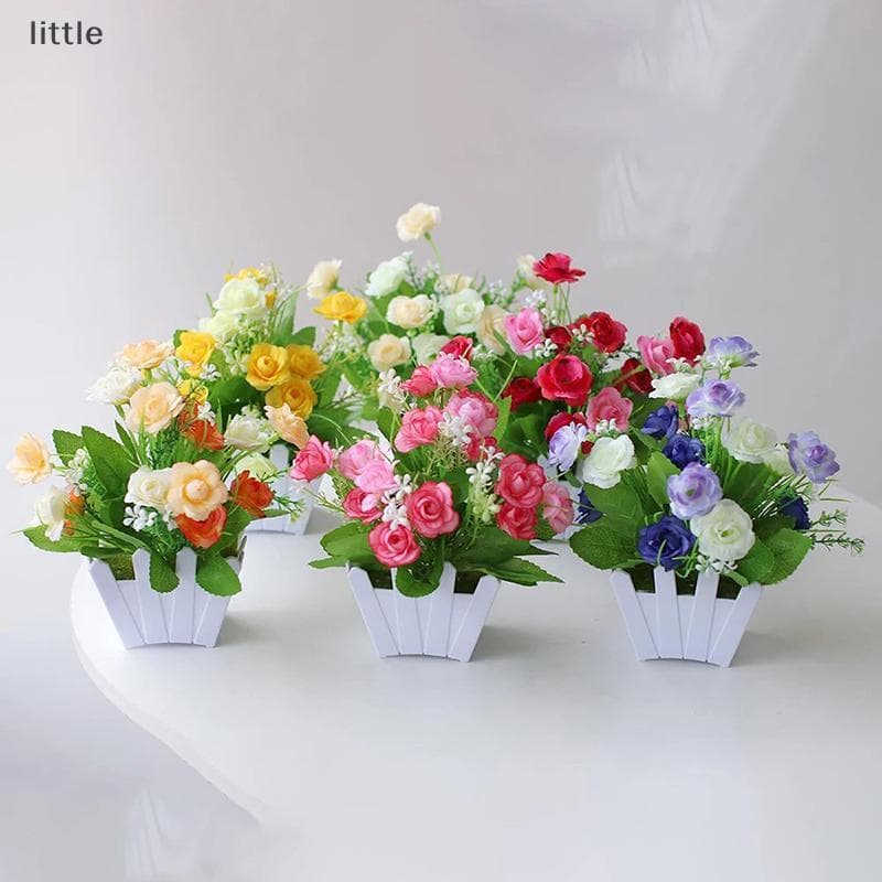 [FSP] Plantas Artificiais Bonsai Pequeno Vaso De Árvore Planta Falsa Flores Enfeites Em Vasos Para Decoração De Mesa De