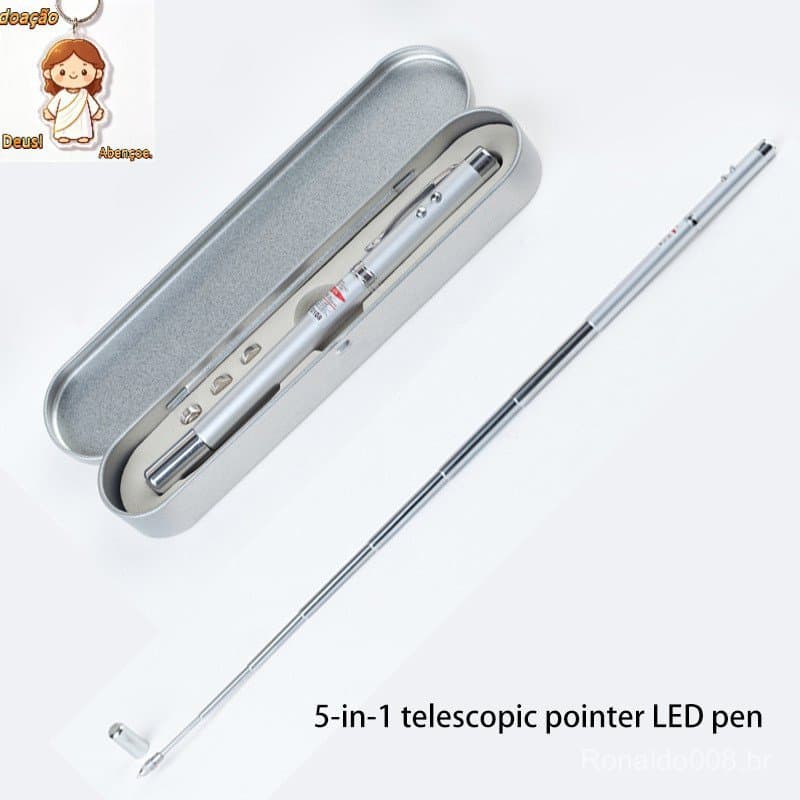 Caneta 5 Em 1 Laser Pointer Infravermelho