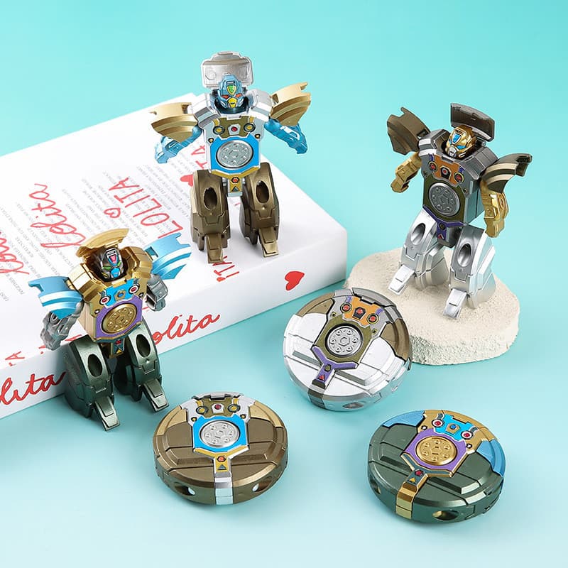 Deformação robô Fidget Spinner brinquedos de descompressão das crianças liga de Metal girando brinquedos pequenos mecâni