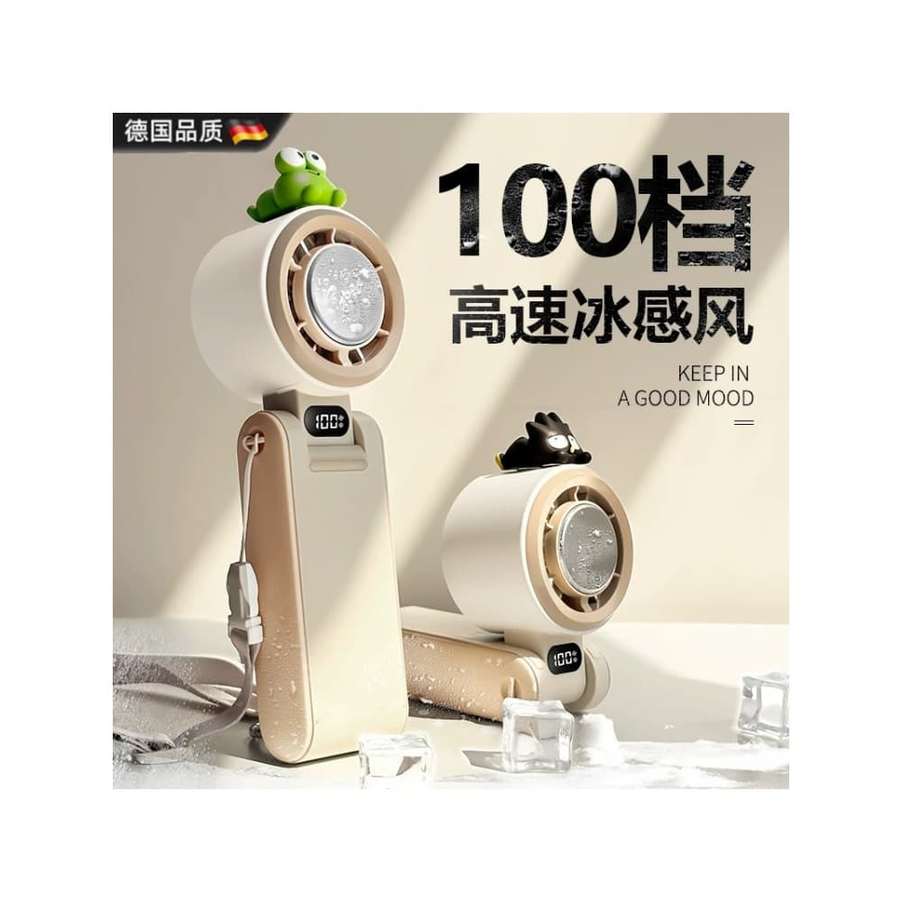 Alemanha 100 velocidades de alta velocidade portátil pequeno ventilador portátil compressa fria pendurado pescoço ventil